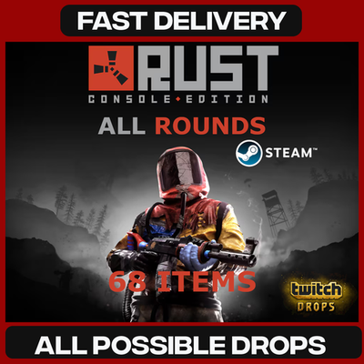 #ad #ad RUST TWITCH DROPS ALL Rounds 47 ITEMS $4.99