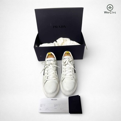 Prada Downtown Sneaker Weiß 39.5 Damen  - WeCirc