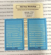 Old Time Workshop BRY01/00 BR Steam Locomotive Numbers Cream Decals OO Gauge
