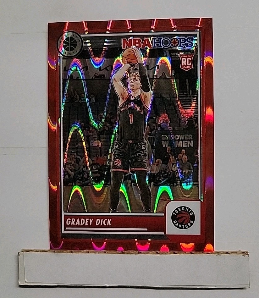 2023-24 Hoops Premium Gradey Dick #251 Red Seismic Prizm Rookie #'d 068/199 K1