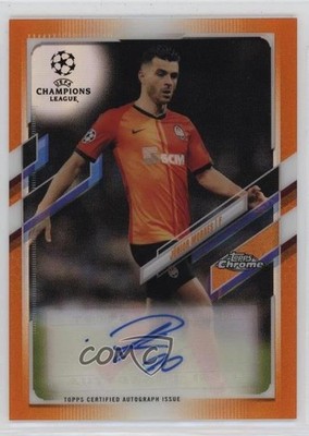 2020 Chrome UEFA Champions League Orange Refractor 10/25 Junior Moraes Auto 10ev