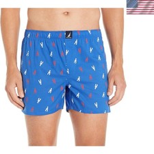 Men's Breathable Cotton Boxers - Woven Plaid Design for -Round Comfort