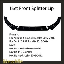 FRONT SPLITTER SPOILER LIP GLOSS BLACK FOR AUDI SQ5 Q5 8R S LINE FACELIFT 13-16