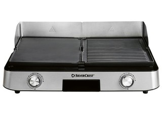 Silvercrest Tischgrill Elektro 2 Grillzonen 2000W EDS SETG 2000 B1 B Ware