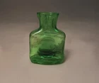 Blenko Glass Water Bottle 384 Clover Green 8” Tall Marked 2012