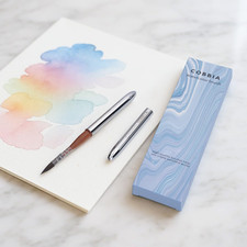 Professional Travel Watercolor Brush Set - Squirrel Hair Mop Paintbrushes for...