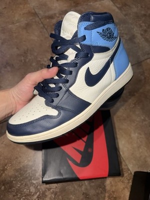Jordan Air Jordan 1 Retro High OG Obsidian UNC Leather High Top Blue White Navy