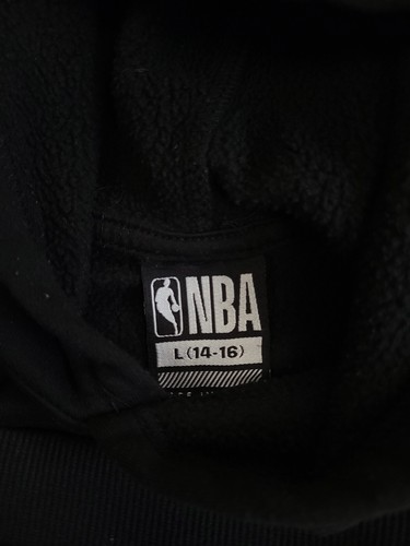 NBA Sweater Boys Large Black Camo Hoodie Basketball Sweatshirt Youth Kids - Picture 6 of 8