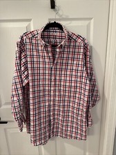 IZOD Classic Plaid Pink/Blue Long Sleeve Button Down Shirt Men 16 16 1/2 - 32/33