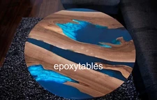 Epoxy Resin Center Sofa Coffee & Tea Table Top Modern Balcony Furniture Home Dec