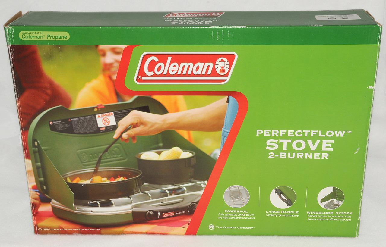 Coleman PerfectFlow 2Burner Propane Camp Stove / 20.000 BTU *NEW in