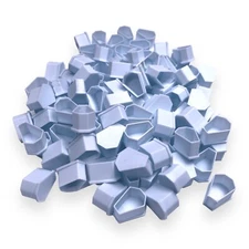 Coffin Shaped Tattoo Ink Cups Caps Medium #13 100pcs Plastic Disposable (WHITE)