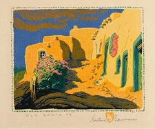 Gustave Baumann : Old Santa Fe : Archival Quality Art Print 13"X19"