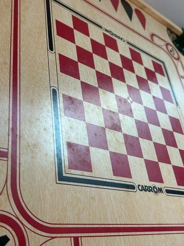 Vintage Carrom Wood Game Board Table Set Model 108 USA Backgammon Checkers - Picture 10 of 20