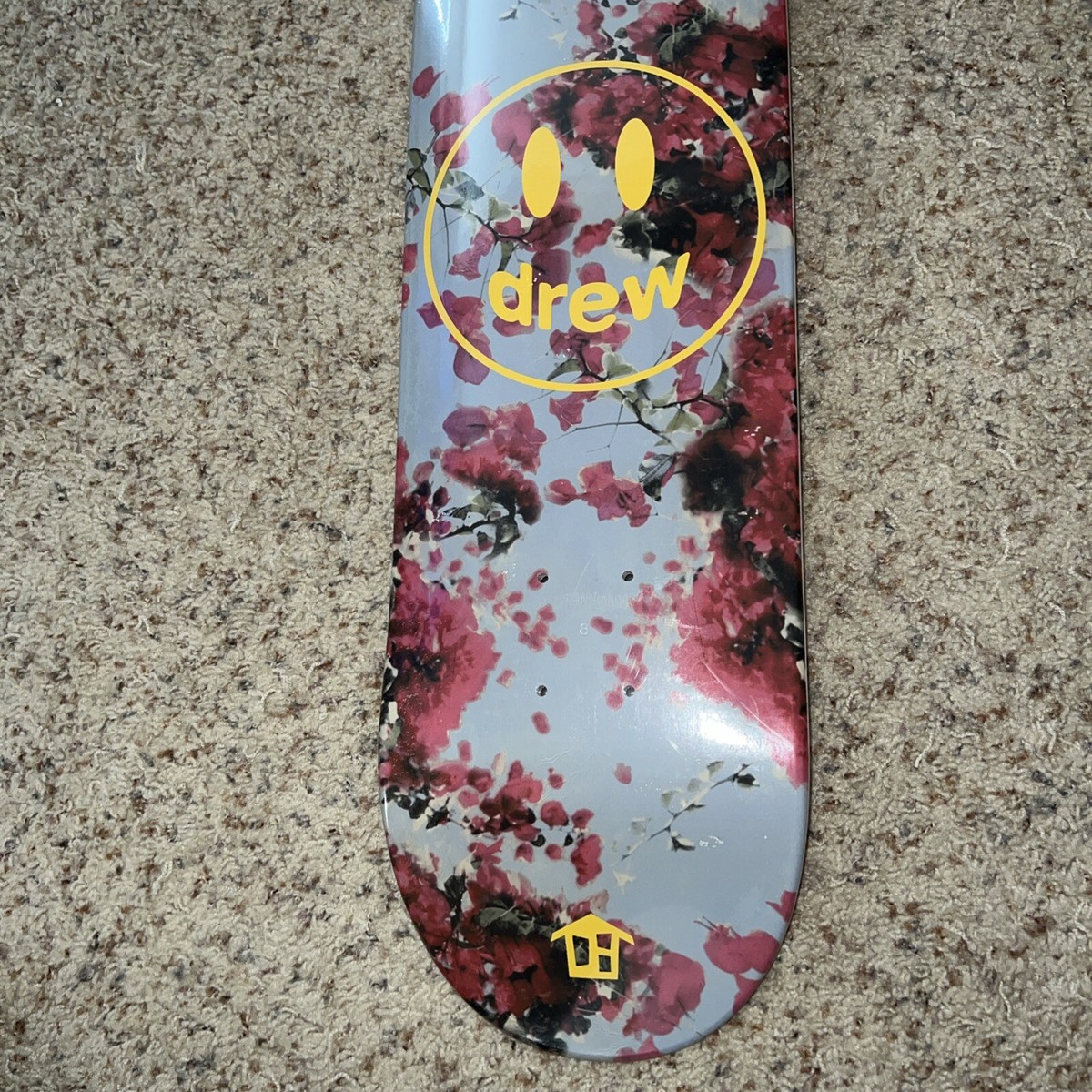 Drew House Skateboard Deck Mascot logo Bougainvillea