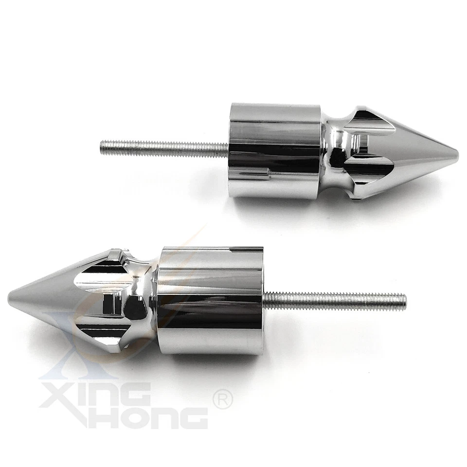 Motorcycle Ultimate Chrome Spike Bar Ends For Suzuki 1996-  2014 Gsx-R 600 750 - Image 4 of 4