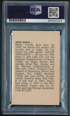 1973 PBA Bowling Dave Davis signed auto autograph PSA/DNA swsw6 | eBay