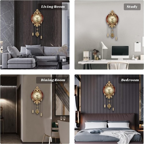22.4 Inch Big Silent Wall Clock Decorative Wall Clock for Living Room Decor - Picture 4 of 6
