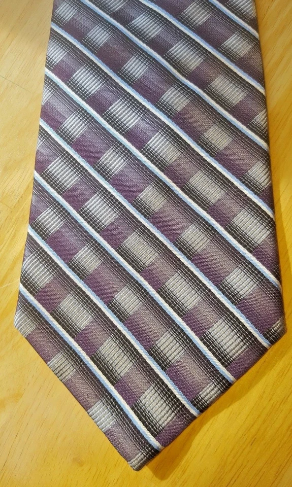 Corbata de seda Joseph & Feiss International púrpura Foto 2 de 4