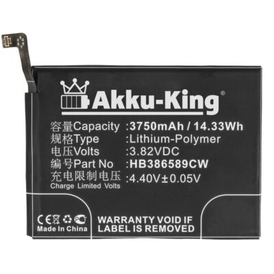 Akku-King Akku für Huawei P10 Plus, VKY-AL00, VKY-L09, VKY-L29- ersetzt HB386589
