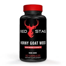 HORNY GOAT WEED COMPLEX MALE PERFORMANCE FORMULA NON GMO RED STAG