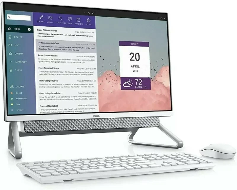 Dell Inspiron 23.8-Inch All-In-One (Silver) Intel Core i5 8 GB RAM, 512 GB SSD + - Image 2 of 4