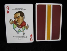 Dexter Manley Washington Redskins 9 of Hearts Hero Decks Playing Card