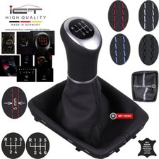 ICT Schaltknauf Schaltsack Leder für VW Golf Sportsvan beleuchtet LED B03