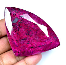 557.70CT Natural Huge Red Ruby Certified Earth-Mined Trillion Cut Loose Gemstone