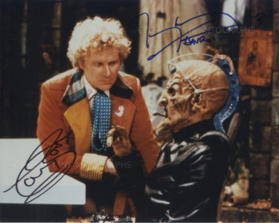 COLIN BAKER und TERRY MOLLOY - Doctor Who ORIGINAL SIGNED AUTOGRAMME