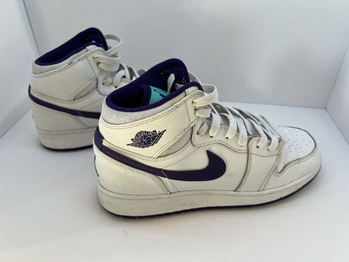 Nike Air Jordan 1 Kids Court Purple High OG White/Purple Size 7.5y