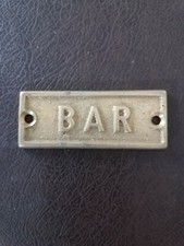 Targhetta Targa Ottone Bar  Arredamento Navale 6x2