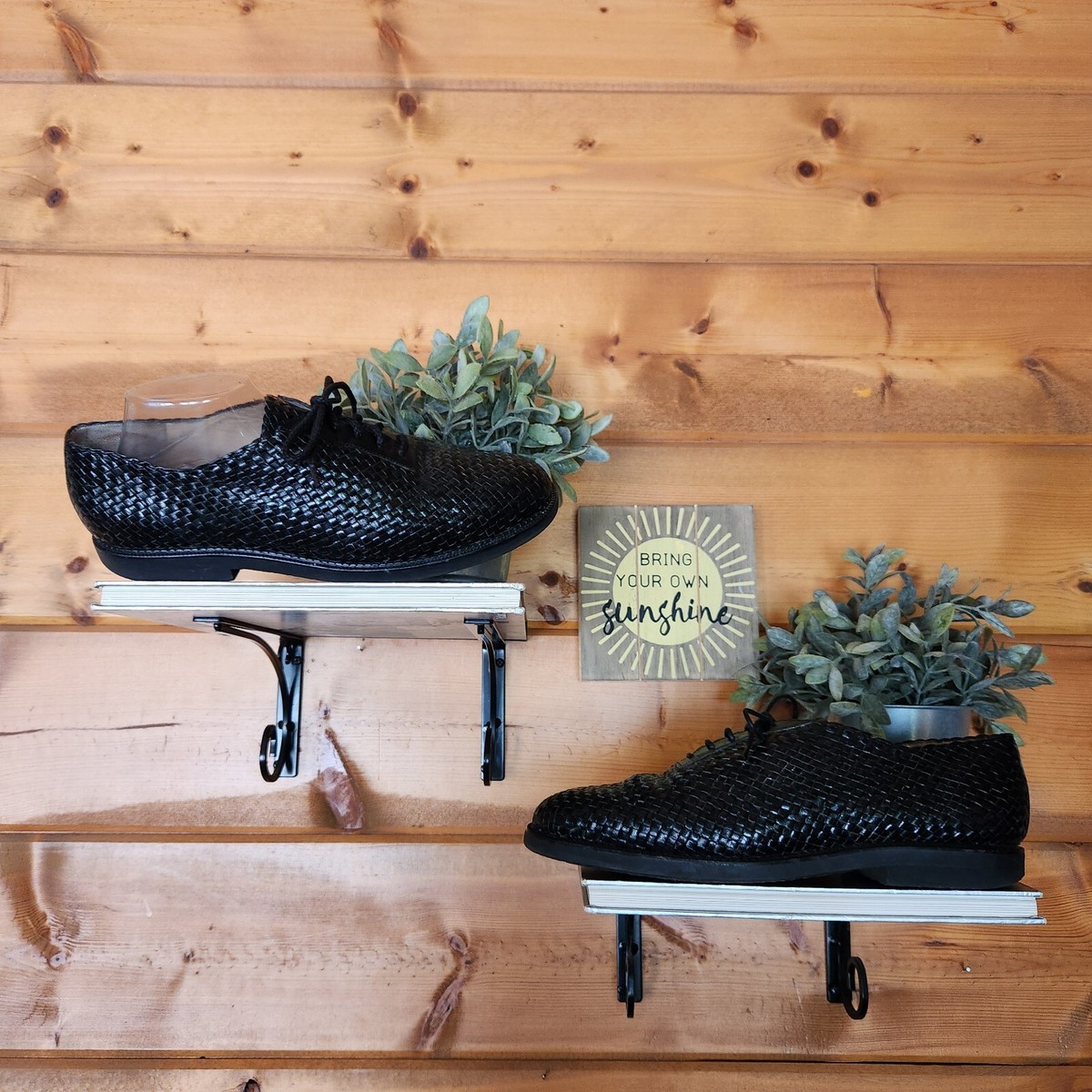 Susan Bennis Warren Edwards Vintage Black Basketweave Leather Oxford Shoes Sz 10 Susan Bennis Warren Edwards Vintage Black Basketweave  main image 3