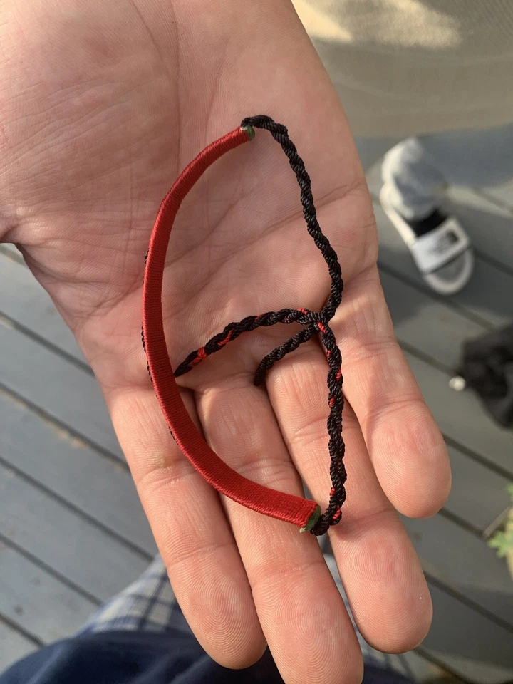 EL Rayo Bracelet Made From Recycled Plastic Water Bottle~Black & Red~Adjustable~ - Image 3 of 4