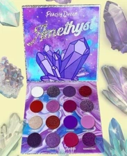 Rare HTF  SOLD OUT Peachy Queen Amethyst Eye shadow Palette purple glitter