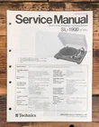 Technics SL-1900 Record Player / Turntable  Service Manual *Original*