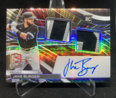 2022 Panini Spectra Jake Burger Rookie Dual Patch Autograph RPA Purple /25