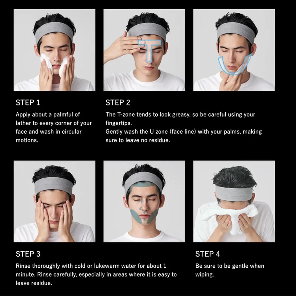 [SHISEIDO UNO] Limpiador facial de espuma para hombre Whip Wash carbón negro 130 g NUEVO Foto 3 de 3