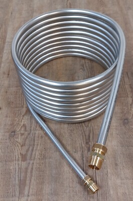 NEU Spirale EDELSTAHL 18x1mm 10m Außendurchm. 31cm Poolheizung mit 3/4 Zoll