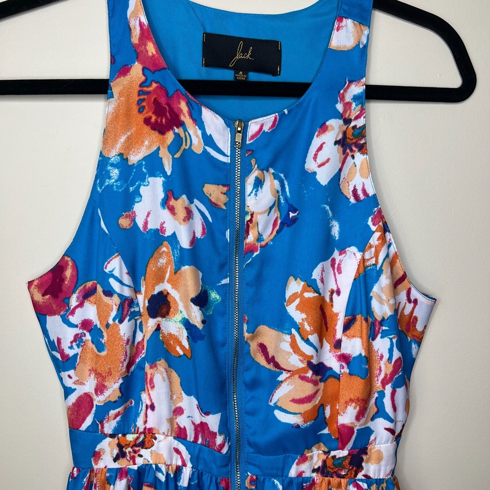 Jack by BB Dakota Caineville Blue Floral Print Dress Summer Floral