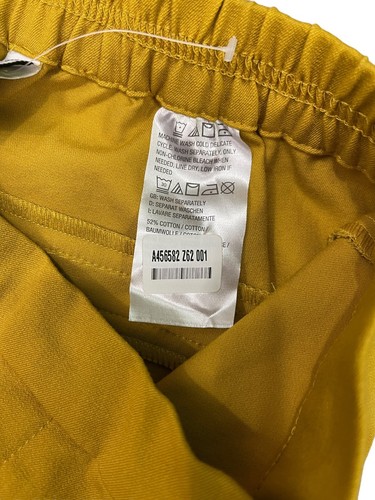 "As Is" Isaac Mizrahi Women Mustard 24/7 Stretch Ankle Pants w/Button Detail 4P - Picture 8 of 10