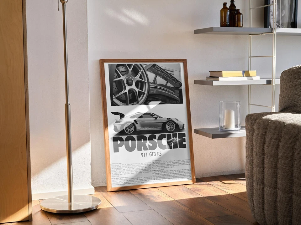 Porsche 911 GT3 RS poster, Wall Art Print, Home Decor Print, Decor Home - Image 2 of 4