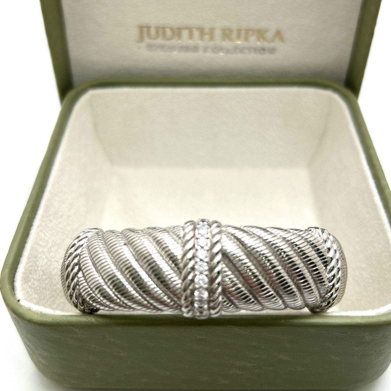 Judith Ripka Textured Bangle - image 1