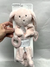 NWT BELLA TUNNO Teether Buddy Honey Bunny Pink Plush Toy Teething Rings (C3)