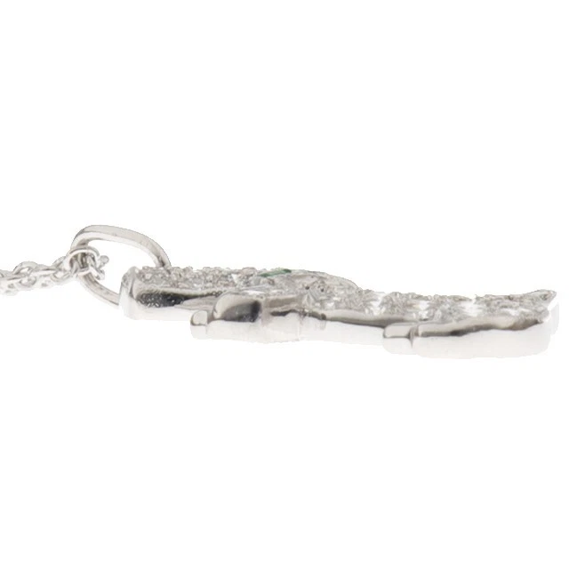 TIFFANY & Co. Ожерелье с подвеской в виде собаки изумруд бриллиант PT950 платина - Изображение 3 из 4