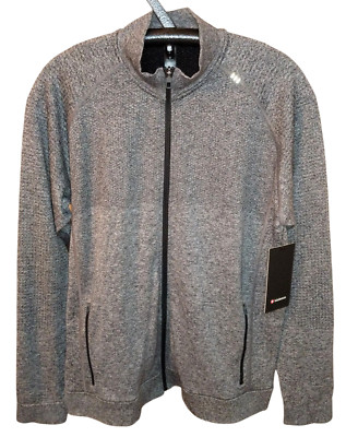 Lululemon Engineered Warmth Jacket Merino Wool Mens XXL BLK/WHT Full Zip  - NEW