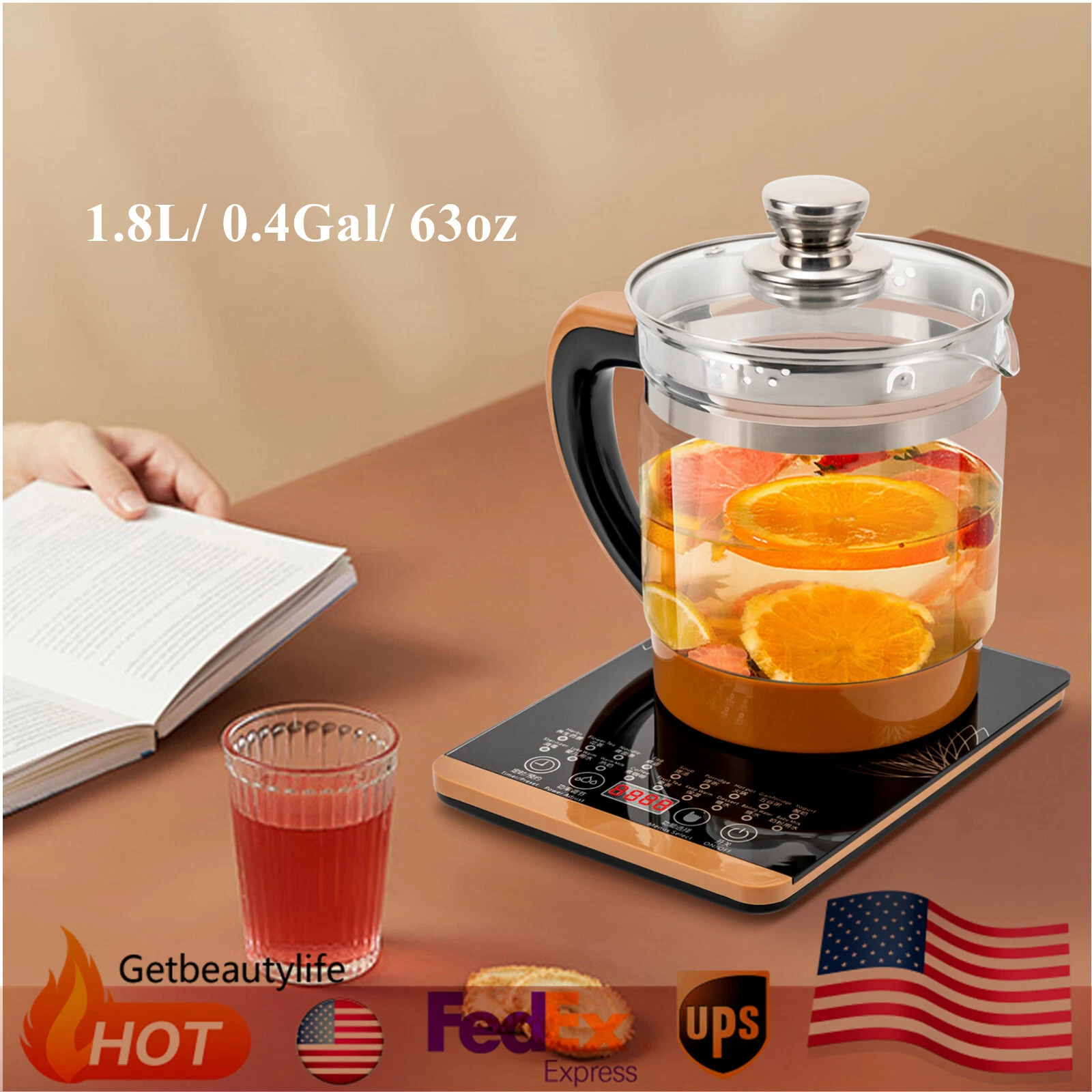 Multifunctional Electric 1.8L Kettle Health Pot Tea Maker Household Tea Kettle