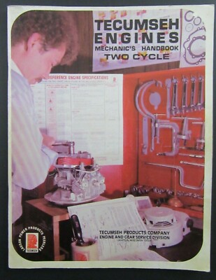 Vintage 1985 Tecumseh Engines Two-Cycle Mechanics Handbook 
