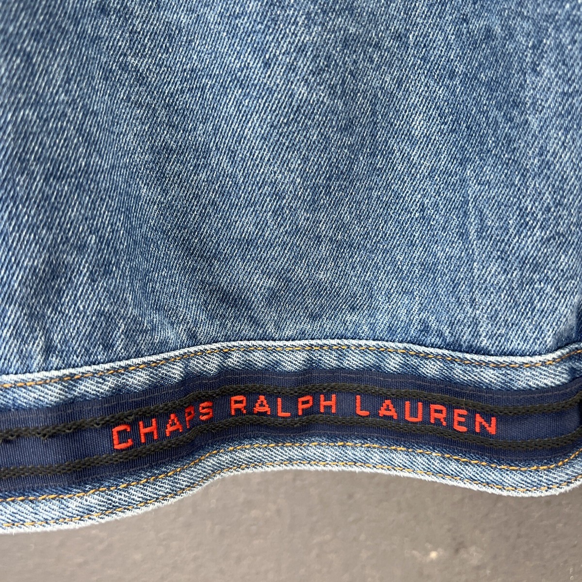 CHAPS RALPH LAUREN Denim Jacket Men's L Blue Buck Logo