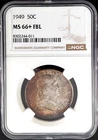 1949 Franklin Half Dollar certified MS 66 + FBL by NGC! Superb toning!
